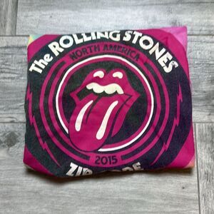 The Rolling Stones North America 2015 Zip Code Tour T-Shirt Size S